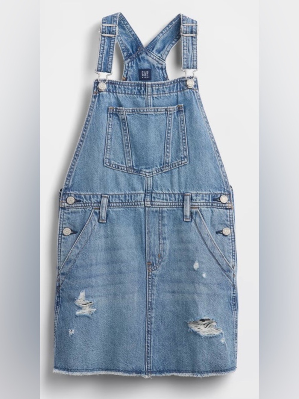 GAP Light Blue Denim Overall Dress